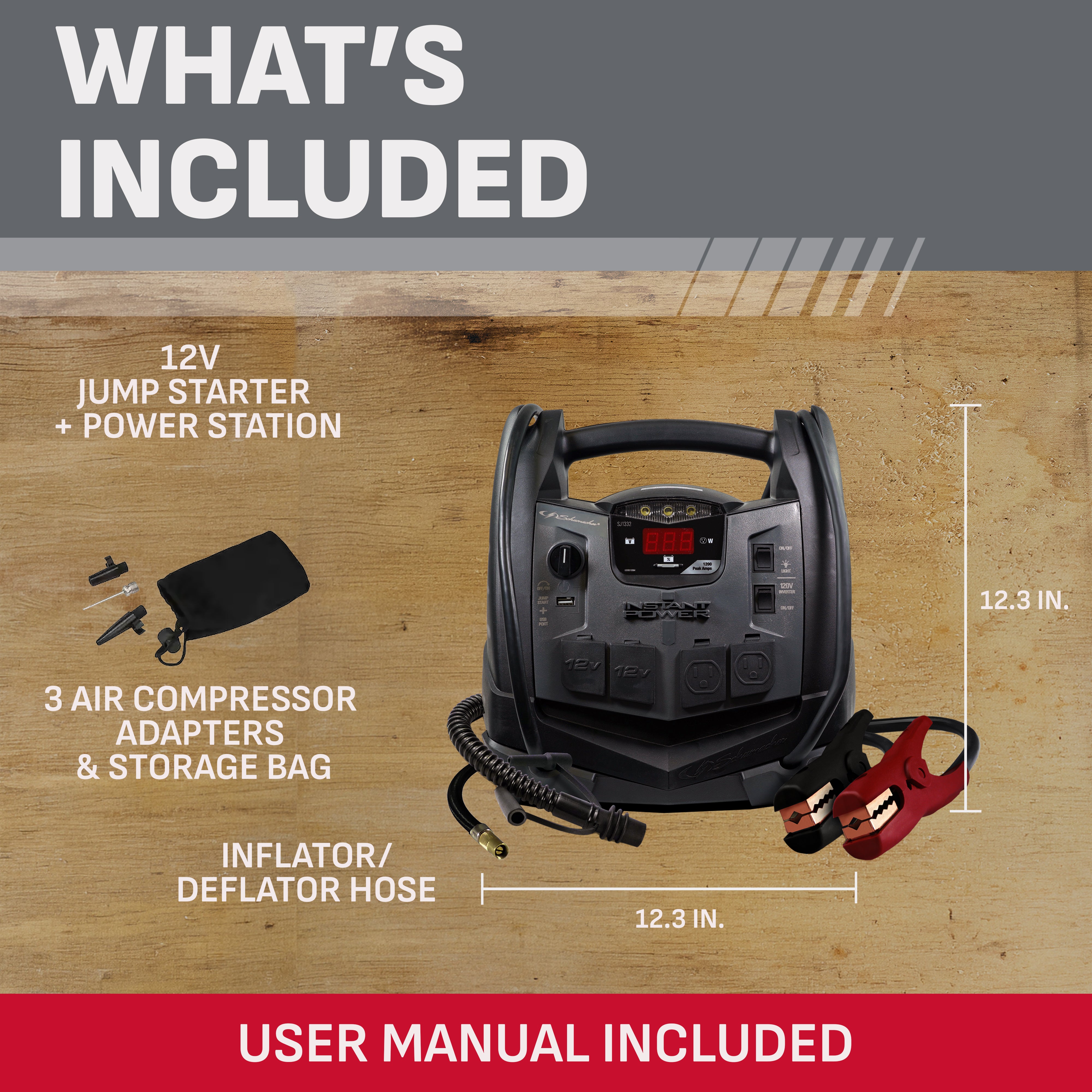 Schumacher Electric 1200A Car Battery Jump Starter and Portable Power