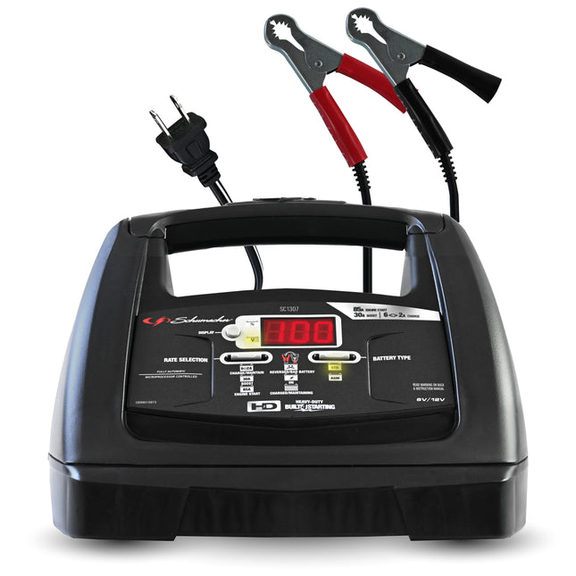 Schumacher Electric 6A Car Battery Charger and 85A Engine Starter, 6-in-1 Solution, Maintainer, 30A Boost, For 6V/12V Power Sport, Automotive, and Marine Batteries, SC1307