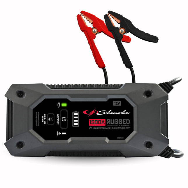 Schumacher 1500A Rugged Jump Starter and Portable Power Pack 12V DC car charger