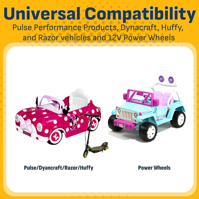 Schumacher Electric Charge ‘n Ride Universal 3A Battery Charger & Maintainer for Ride-On Toys, Works on 6V/12V Pulse Performance, Dynacraft, Huffy, Razor, and Power Wheels, CR7