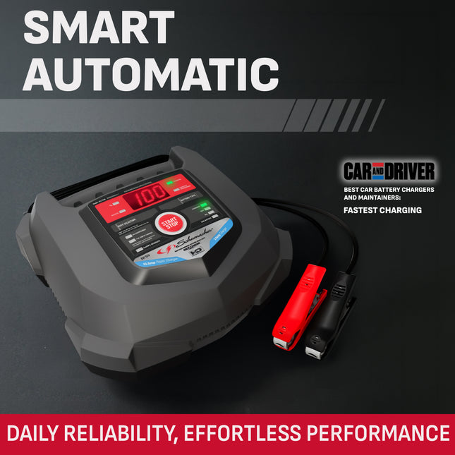 Schumacher SC1280 15A 6V/12V Fully Automatic Battery Charger/Maintainer – Auto & Marine - New in Box