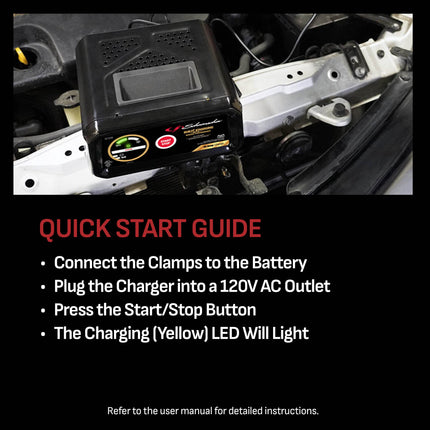 Schumacher Electric 10A Car Battery Charger and Maintainer, 2-in-1 Solution, For 12V Power Sport, Automotive, and Marine Batteries, SC1339L