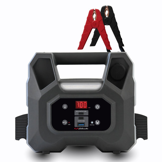Schumacher Electric 1000A Car Battery Jump Starter & Power Station – USB-A, USB-C & 12V DC Charging – Digital Display – 3-Mode LED Light – SJ1693