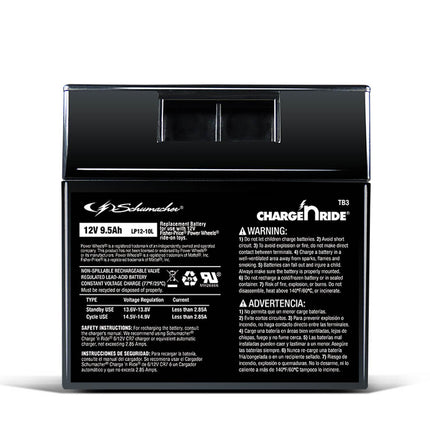 Schumacher Charge ‘n Ride TB3 12 Volt Rechargeable Replacement Battery for Ride-on Toys, New in Box