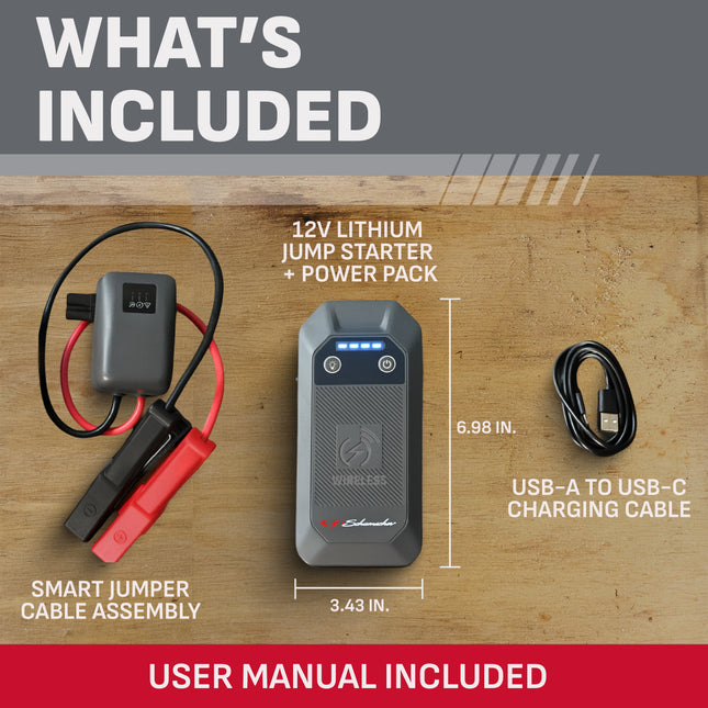 Schumacher Electric 2000A Car Battery Jump Starter and Portable Power Pack, 4-in-1, 10W Wireless Charging and 3A USB Charging, SL1690