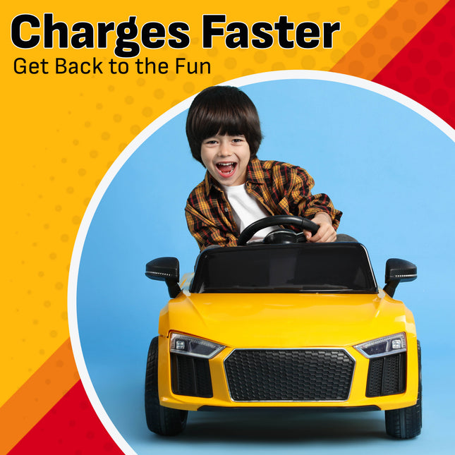 Schumacher Electric Charge ‘n Ride 3A Battery Charger and Maintainer for Ride-On Toys, For 6V/12V Batteries, 5 Adapters, Works with Most Brands, CR9