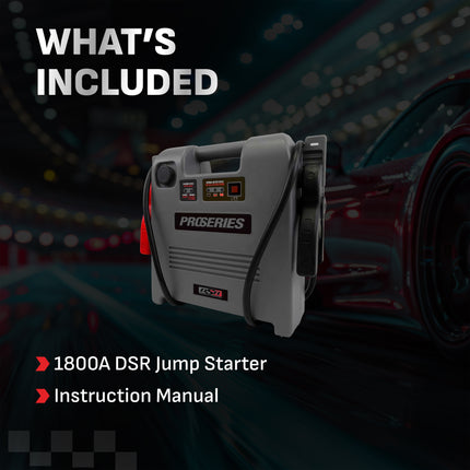 Schumacher Electric DSR Pro Heavy-Duty 1800A Car Battery Jump Starter and  Power Station, 12V DC Charging, Professional Grade, For 12V Automotive and Marine Batteries, DSR119