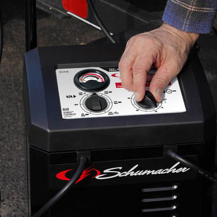 Schumacher Electric 200/40/20/10 Amp Manual Wheel Charger w/ Engine Sta