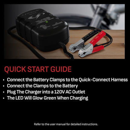 Schumacher Electric 0.8A Car Battery Charger and Maintainer, 2-in-1 Solution, For 12V Power Sport, Automotive, and Marine Batteries, SC1299