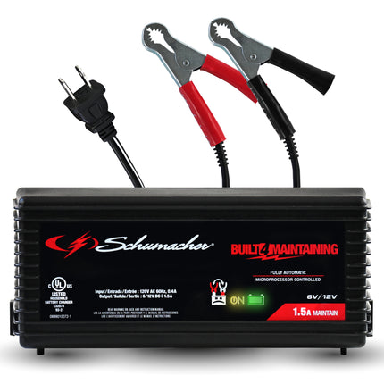 Schumacher Fully Automatic Battery Maintainer 1.5 Amp, 6/12V