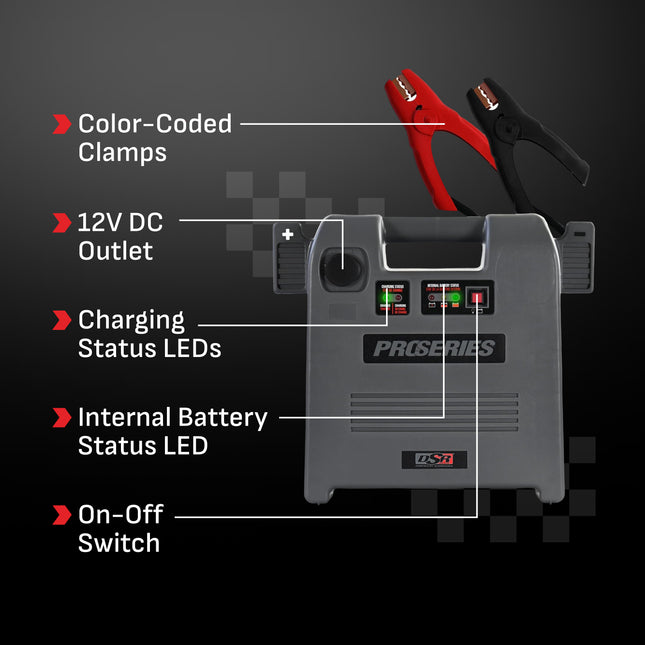 Schumacher Electric DSR Pro Heavy-Duty 1800A Car Battery Jump Starter and  Power Station, 12V DC Charging, Professional Grade, For 12V Automotive and Marine Batteries, DSR119