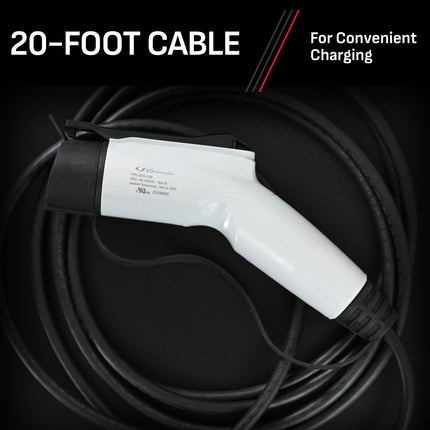 Schumacher Electric Level 1 Portable EV Charger, 12 Amp, 120 Volt, NEMA 5-15P Plug, Indoor/Outdoor Charging,  J1772 Connector, 20.5 Foot Charging Cable, SEV1670