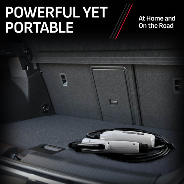 Schumacher Electric Level 1 Portable EV Charger, 12 Amp, 120 Volt, NEMA 5-15P Plug, Indoor/Outdoor Charging,  J1772 Connector, 20.5 Foot Charging Cable, SEV1670