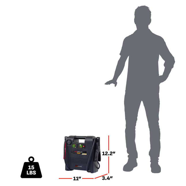 Schumacher SJ1328 1100A 12V Jump Starter, Portable DC Power Station, 12V DC Port – New in Box