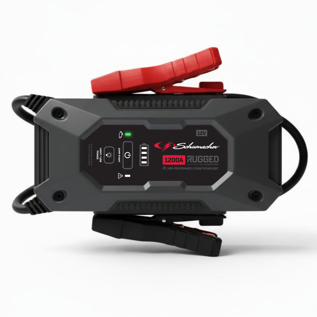 Schumacher SL1668 1200 Peak Amp 12V Rugged Lithium Jump Starter and USB Power Pack, New in Box