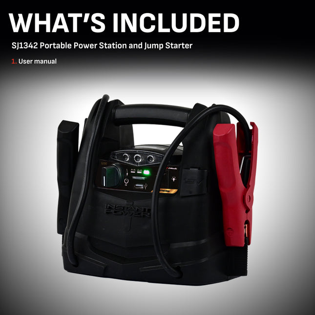 Schumacher Electric 800A Car Battery Jump Starter and Portable Power Station, 3-in-1 Solution for 12V Batteries, 12V DC and USB Charging, SJ1342