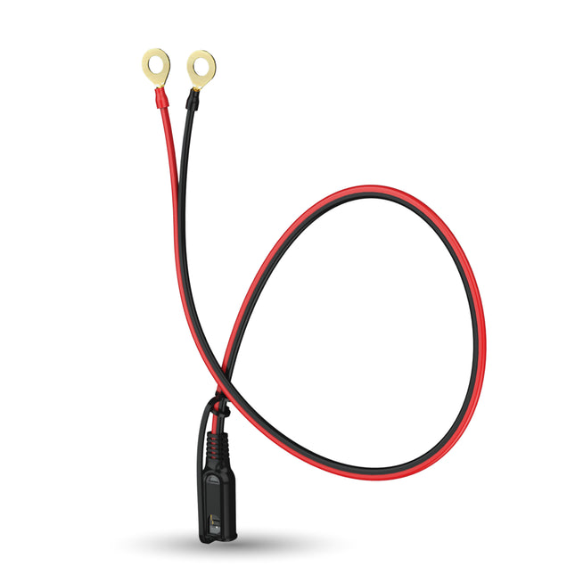 Schumacher Electric RUGGED M10 Eyelet to Quick-Connect Cable, Quick-Connect Ring Leads, 16 AWG, Fits 10 mm or 3/8 in. Battery Posts, For RUGGED Battery Chargers + Maintainers, SA951