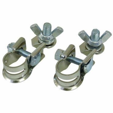 Zinc-plated crimp top post terminal / stud and wing nut.