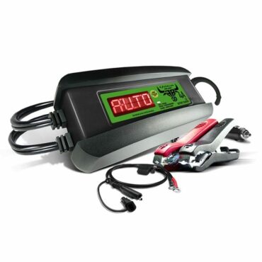 12 volt battery charger with jumper cables