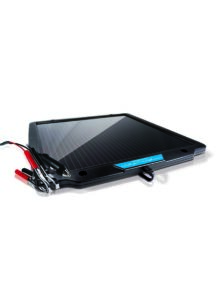 Schumacher Electric 4.8 volt Solar Battery Charger and Maintainer with color-coded clamps.