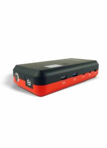 Schumacher Electric Marine 1000 peak amp jump starter with color-coded clamps.