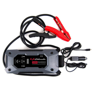 Schumacher Electric SL1612 Jump Starter, perfect for roadside vehicle emergencies with a durable design and clear display.