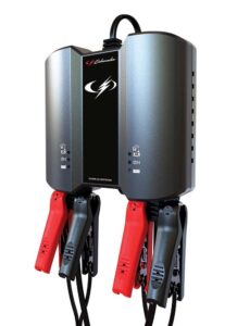 Schumacher Electric 2 -Bank 2 amp 6 volt or 12 volt maintainer and battery charger with 4 color coded clamps.