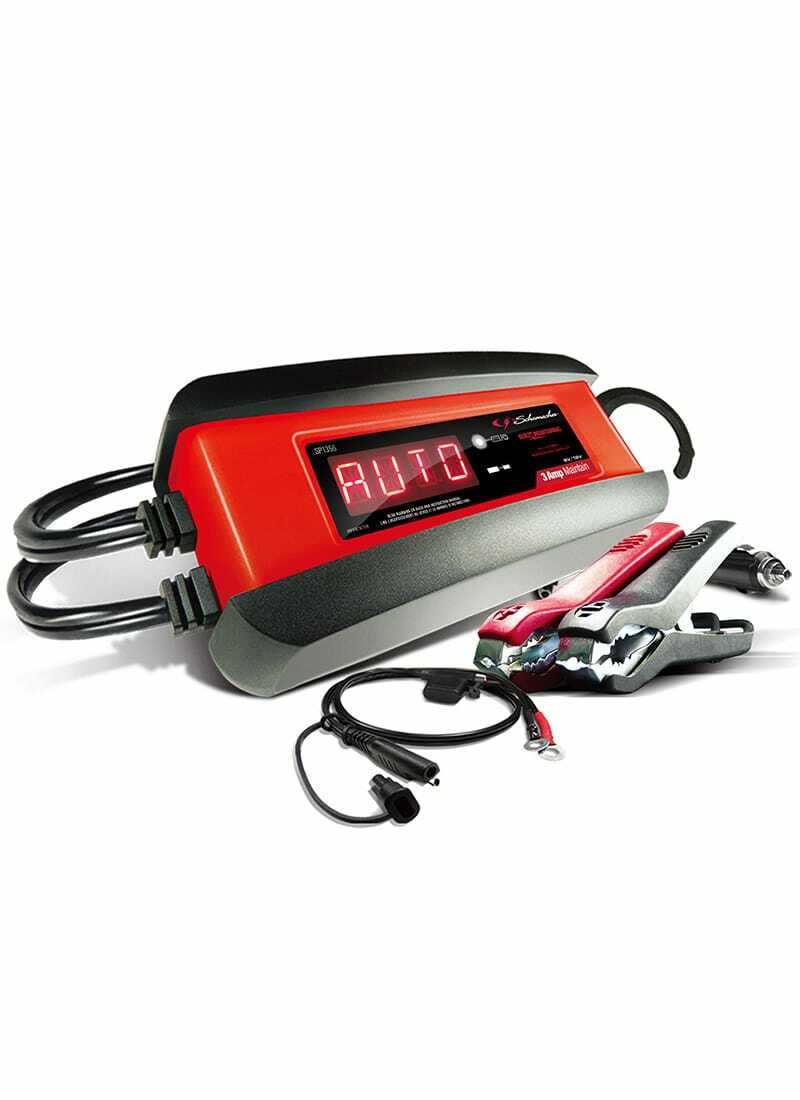 Red Battery charger with cables