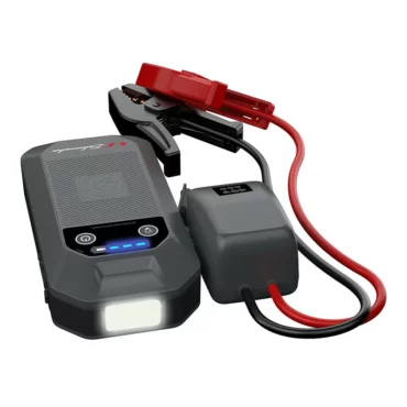Schumacher Electric Jump Starter, featuring durable clamps and a clear digital display for automotive power needs.